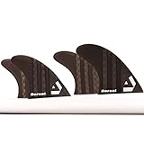 DORSAL Surfboard Fins Quad 4 Set FCS Compatible Medium Black