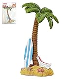 CREATIV DISCOUNT Miniatur Palme mit Surfbrett, 7x15cm