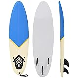 vidaXL Surfbrett 170 cm Blau Creme Stand Up Board Surfboard Wellenreiter