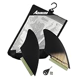 AQUBONA Twin Keel Fins, Single Tab Dual Tabs Flossen Surfboard Flossen, Twin Fin Fishtail Surfboard Flossen Twin Keels - Smooth Fiberglass Flex