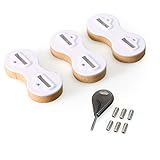 Doppelt Tab F1 Fusion Fin Box Surfboard Fins Surfing Plugs Tri Fin Set/Quad Fin Set (weiß, Tri(1x0° + 2x5°))